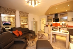 Der Sitz- und Essbereich unsere Wohnung im Erdgeschoss